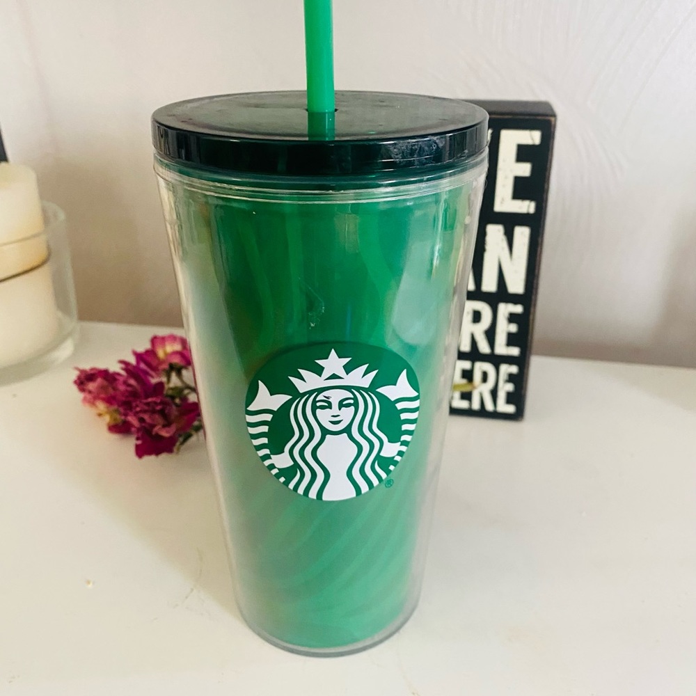 Classic Starbucks Travel Cup with Straw Cleaner